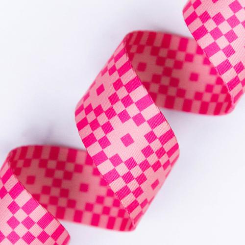 Bitmapped in Neon Pink Webbing- 1.5"