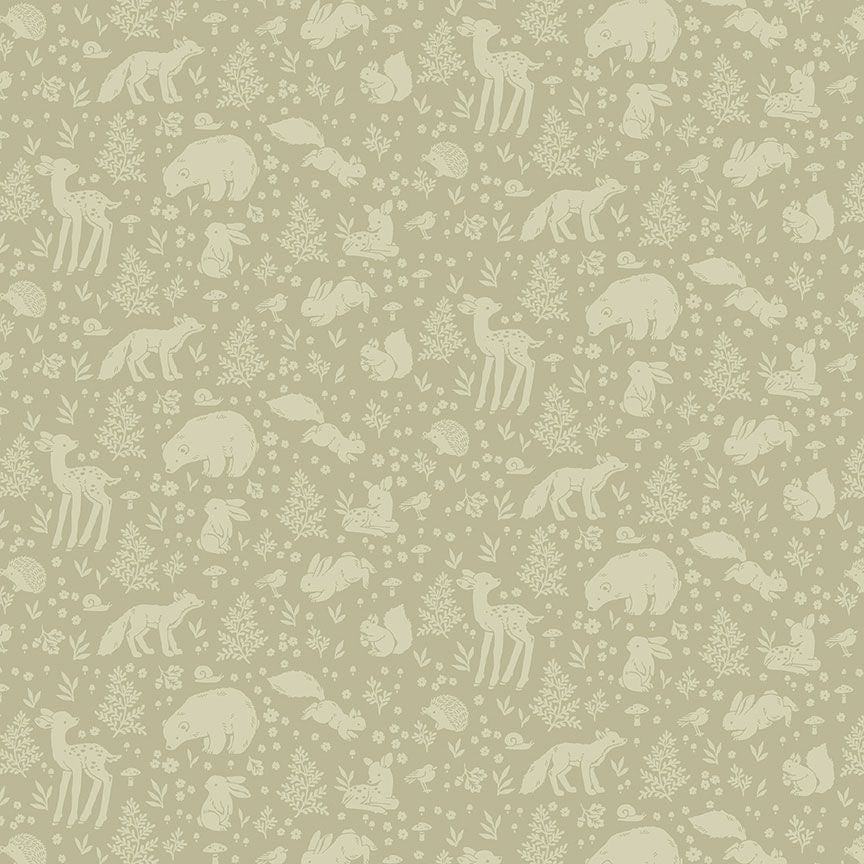 BACKING CUT (4 yd) - The Forest in Seafoam