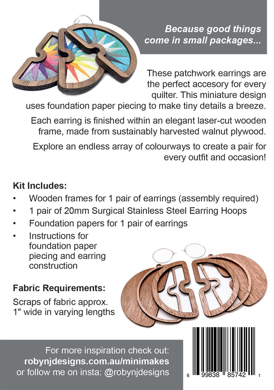 Patchwork Earrings Kit - Moon