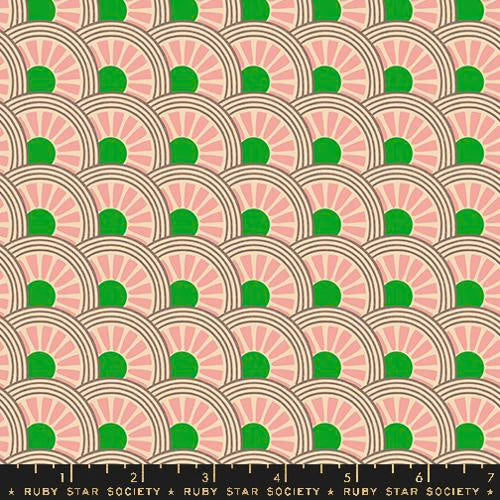 BACKING CUT (5 yd) - Favorite Flowers Daisy Wheel Verdant