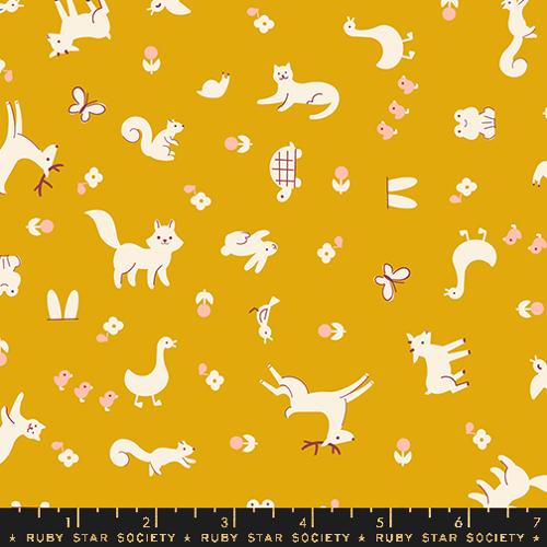 BACKING CUT (5 yd) - Woodland Park Menagerie in Goldenrod