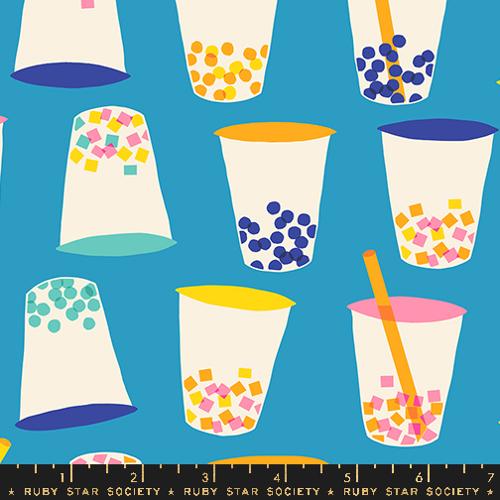 BACKING CUT (5 yd) - Eye Candy Boba in Cerulean