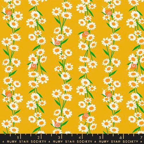 BACKING CUT (5 yd) - Carousel Daisy Chain in Goldenrod