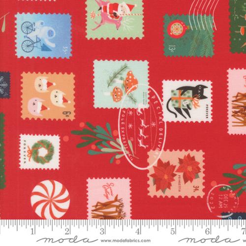 Tiny Christmas Christmas Stamps in Red