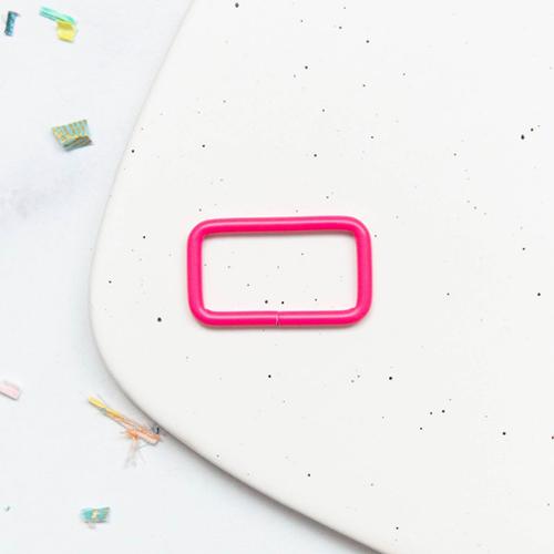 Rectangle Ring in Hot Pink- 1.5"