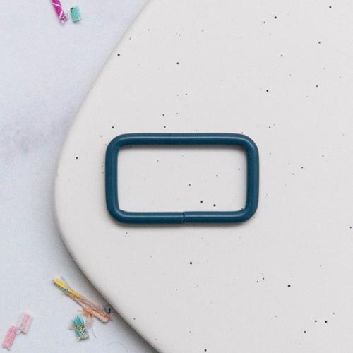Rectangle Ring in Deep Teal- 1.5"