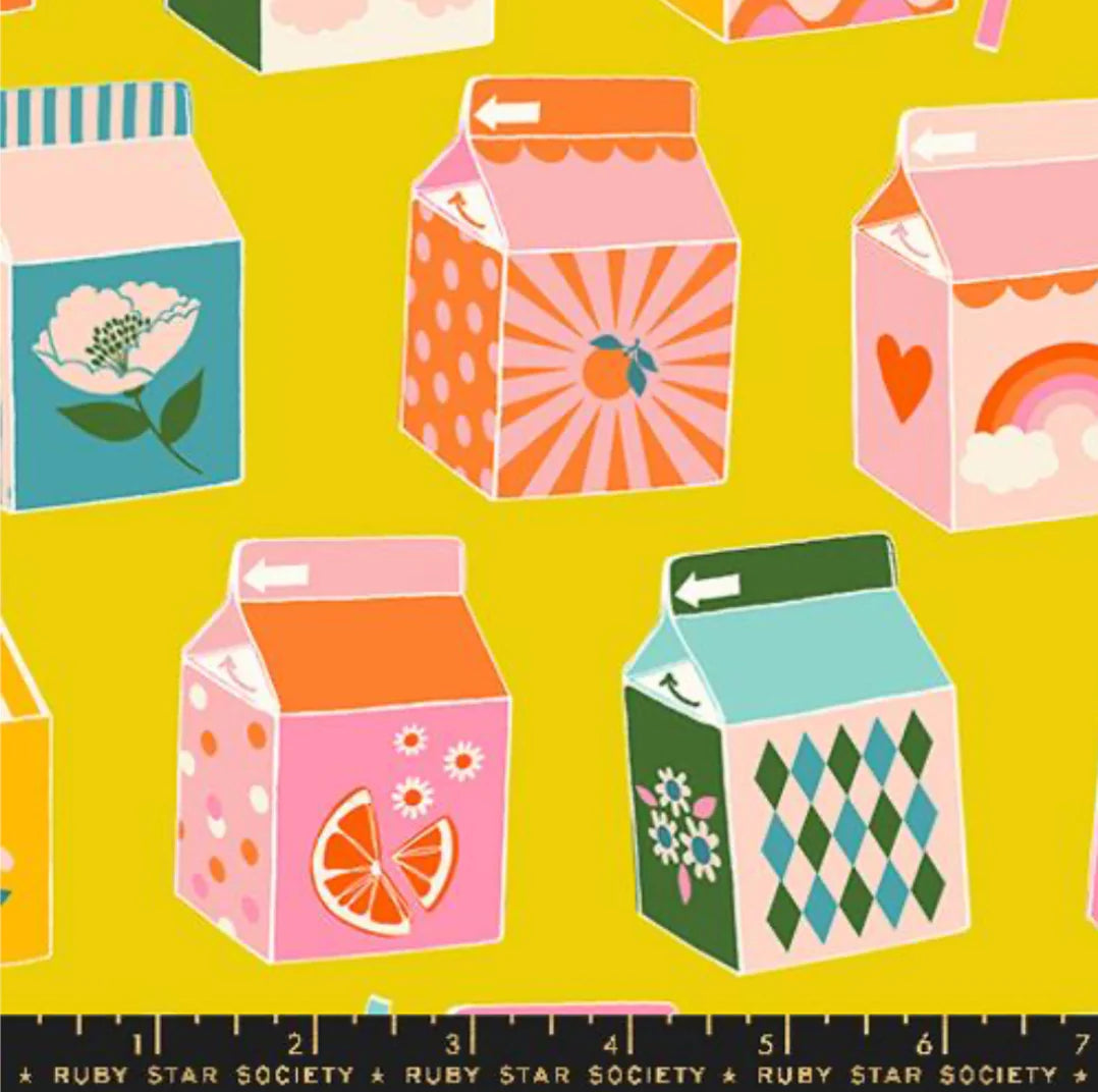 BACKING CUT (5 yd) -Juicy Juice Boxes in Golden Hour
