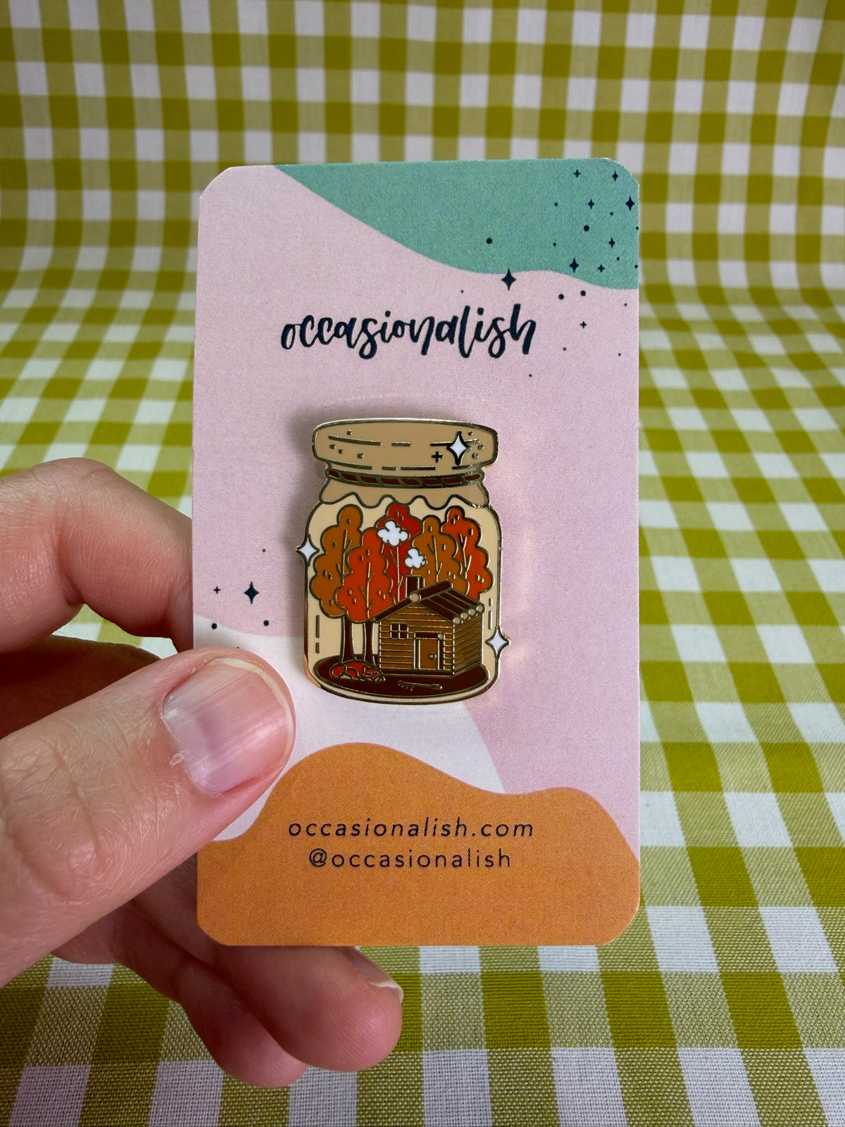 Occasionalish Jar of Autumn Enamel Pin