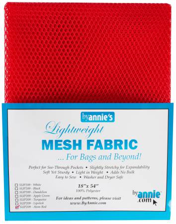 ByAnnie's Lightweight Mesh Fabric Atomic Red