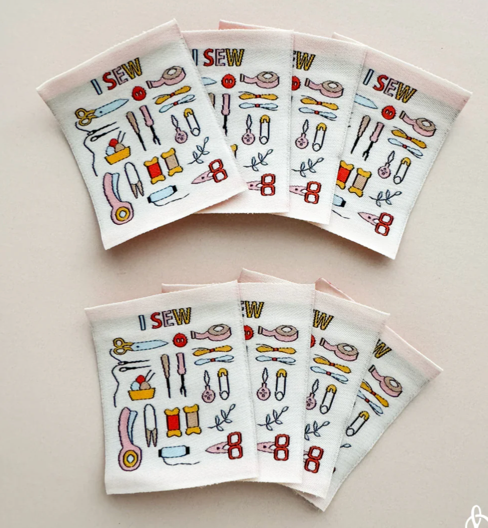 Sewing Illustration I Sew Woven Labels
