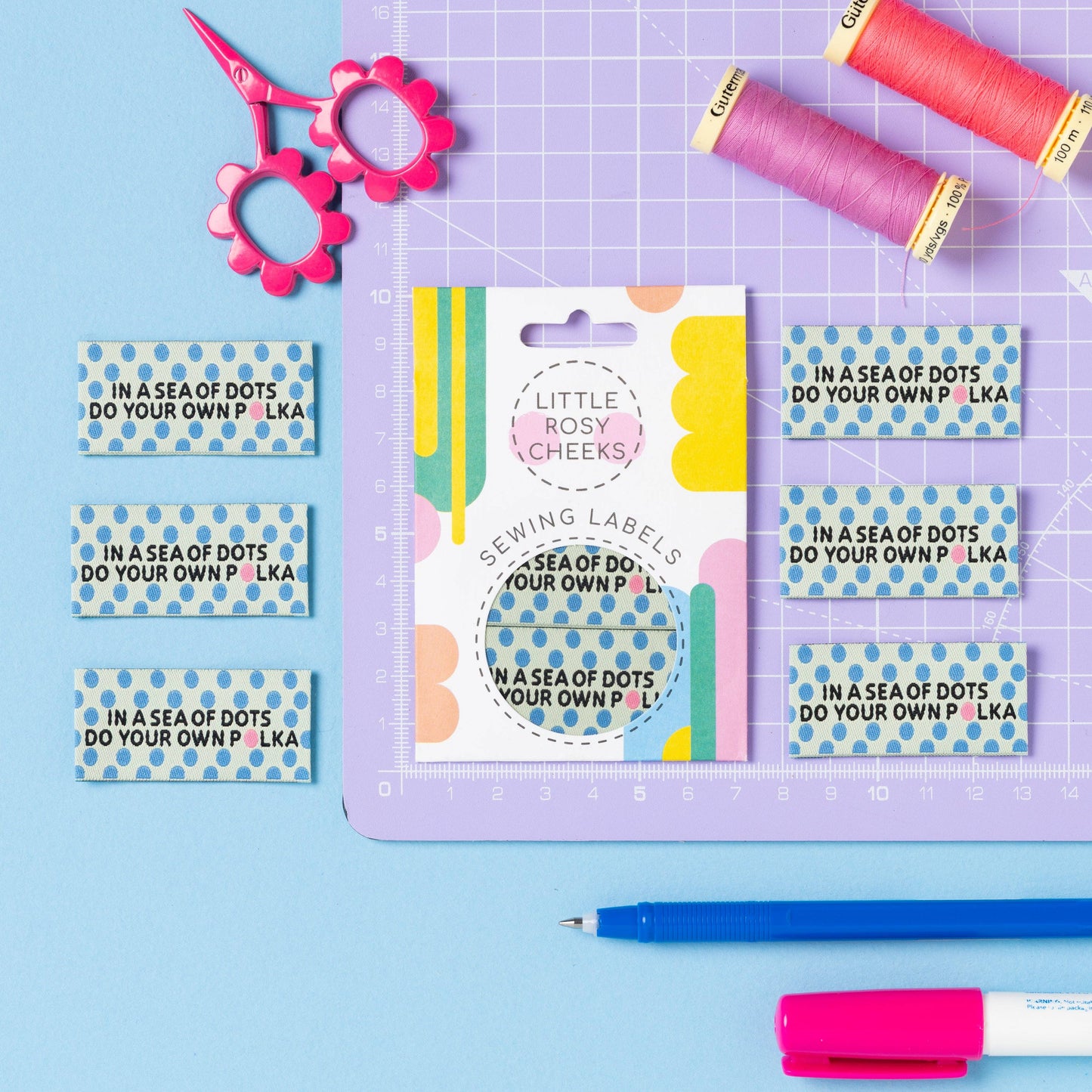 Little Rosy Cheeks- Sea of Dots Labels