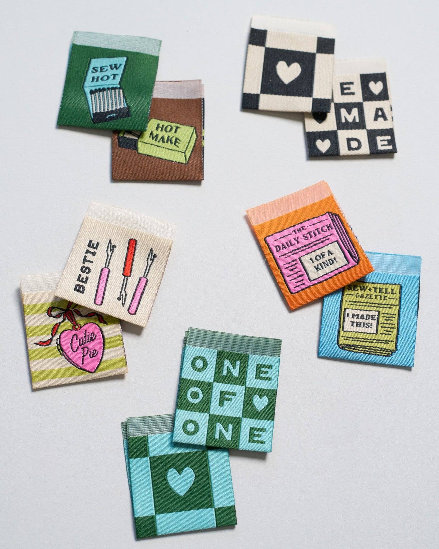 Matchy Matchy Newspaper Square Garment Labels