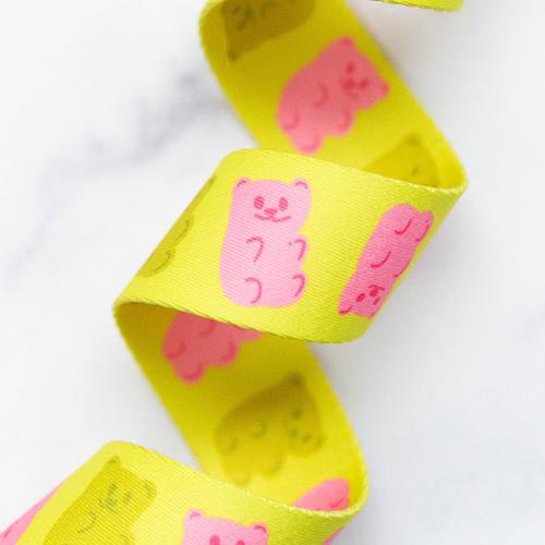 Gummy Bear Webbing in Citron- 1.5"