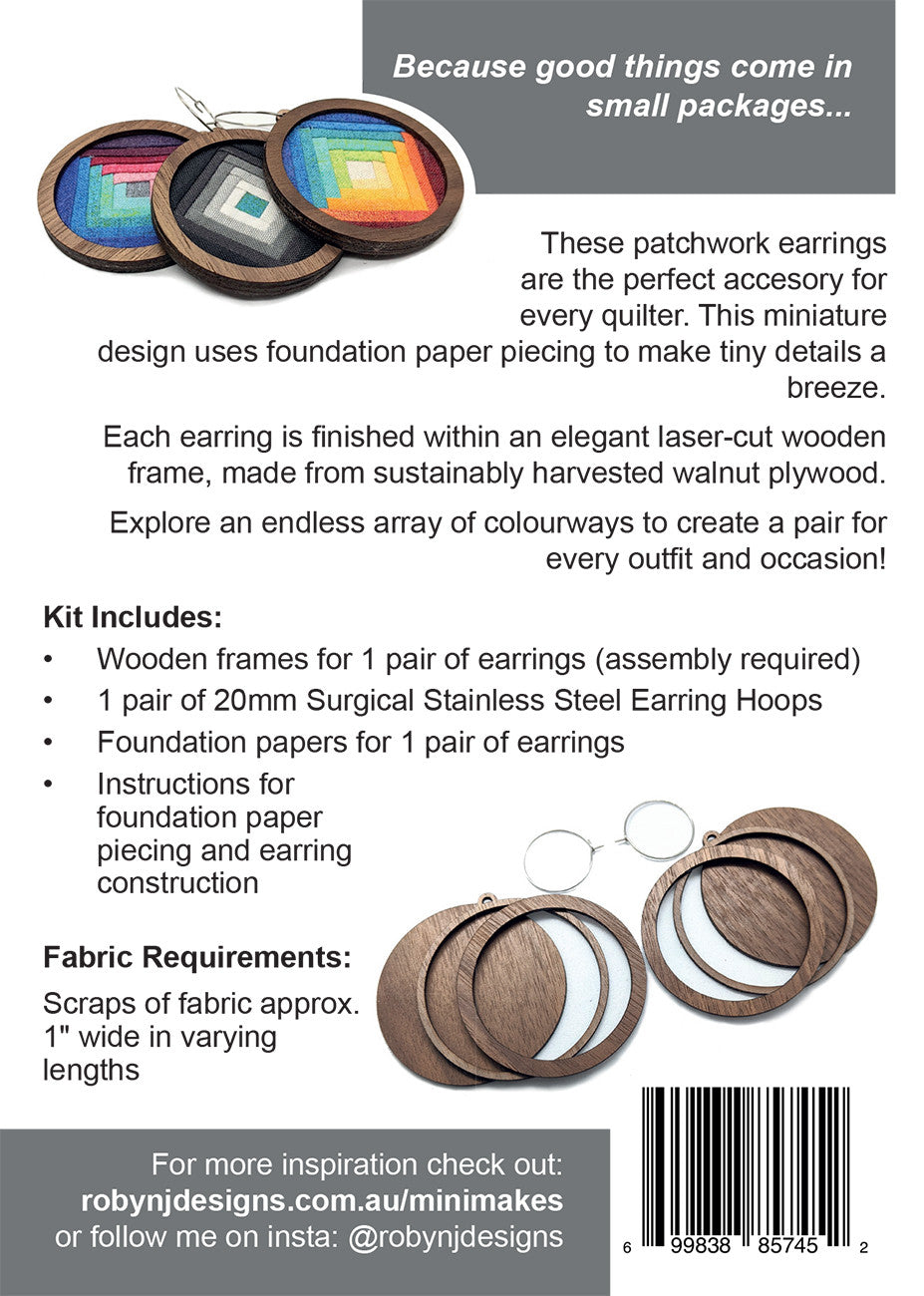 Patchwork Earrings Kit - Circle