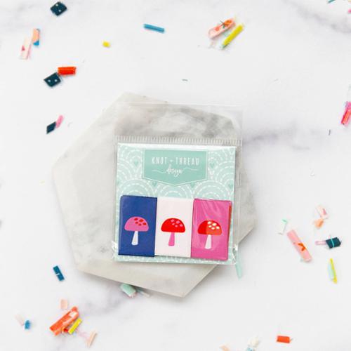 Knot + Thread Mushroom Labels