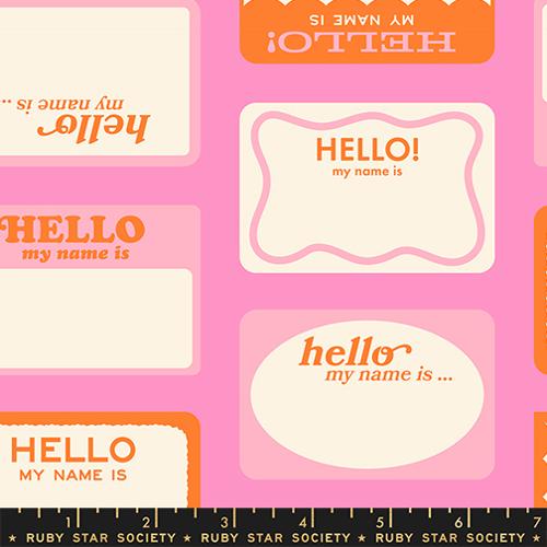 PREORDER RSS Sticker Book Hello My Name Is in Flamingo
