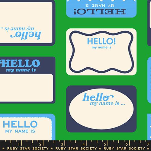 PREORDER RSS Sticker Book Hello My Name Is in Verdant