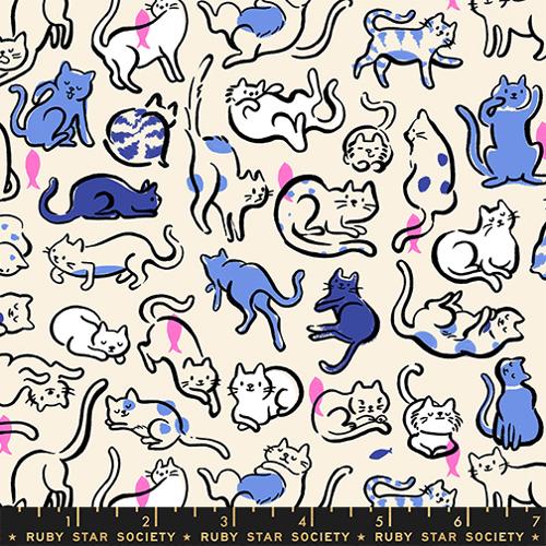 PREORDER RSS Oops All Cats Cats Schmitties in Lindley Blue