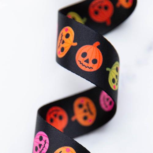 Pumpkin Party Webbing- 1.5"
