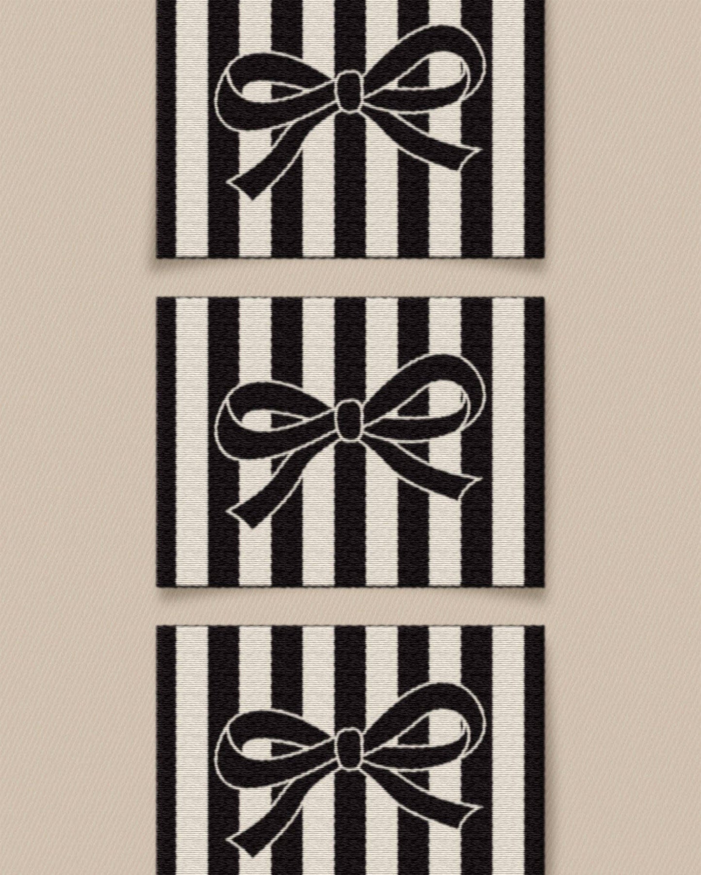 Matchy Matchy Black Bow Large Garment Labels