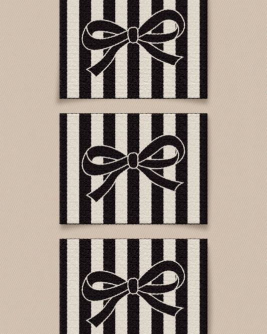 Matchy Matchy Black Bow Large Garment Labels