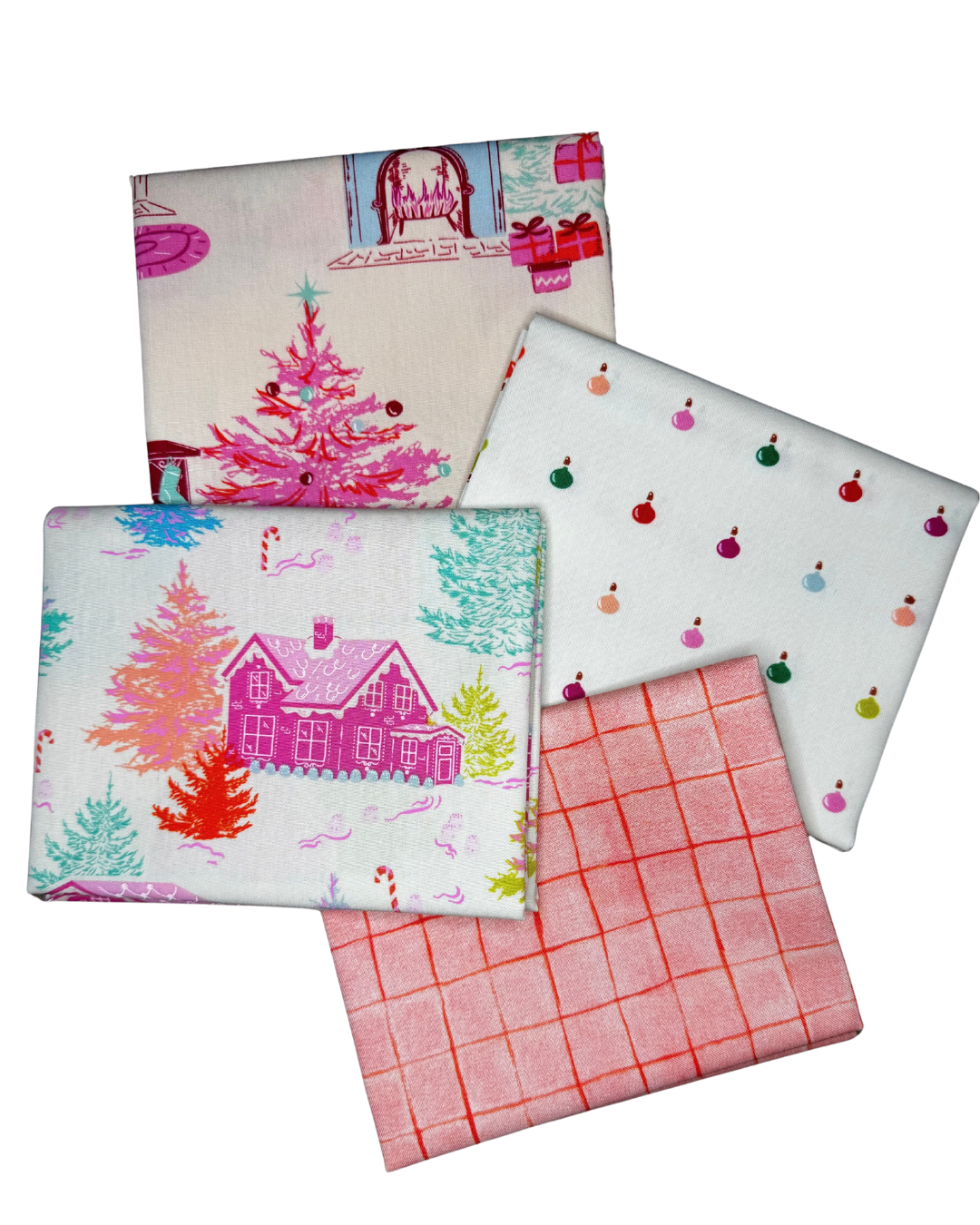 Pink Santa Half Yard Bundle