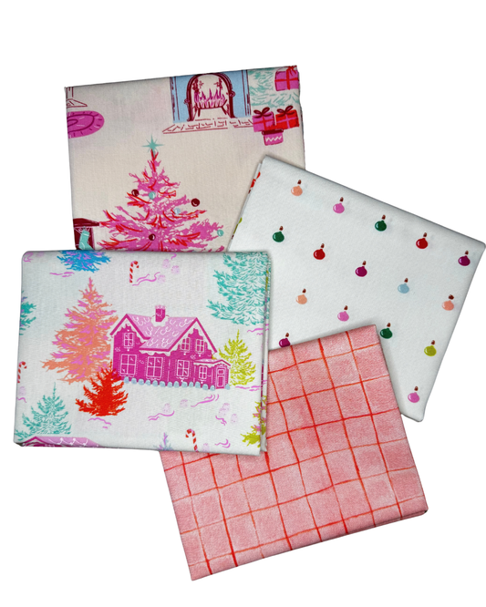 Pink Santa Half Yard Bundle