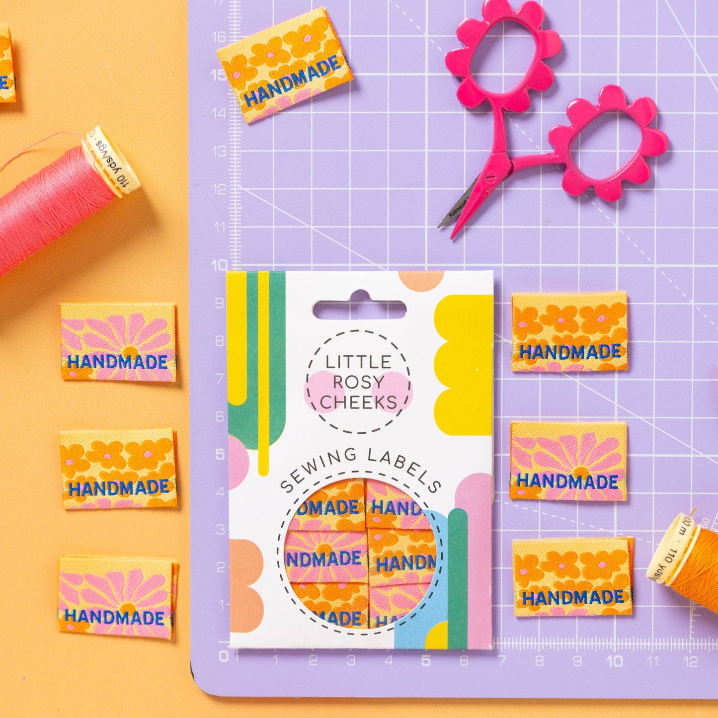Little Rosy Cheeks- Handmade Flower Power Labels