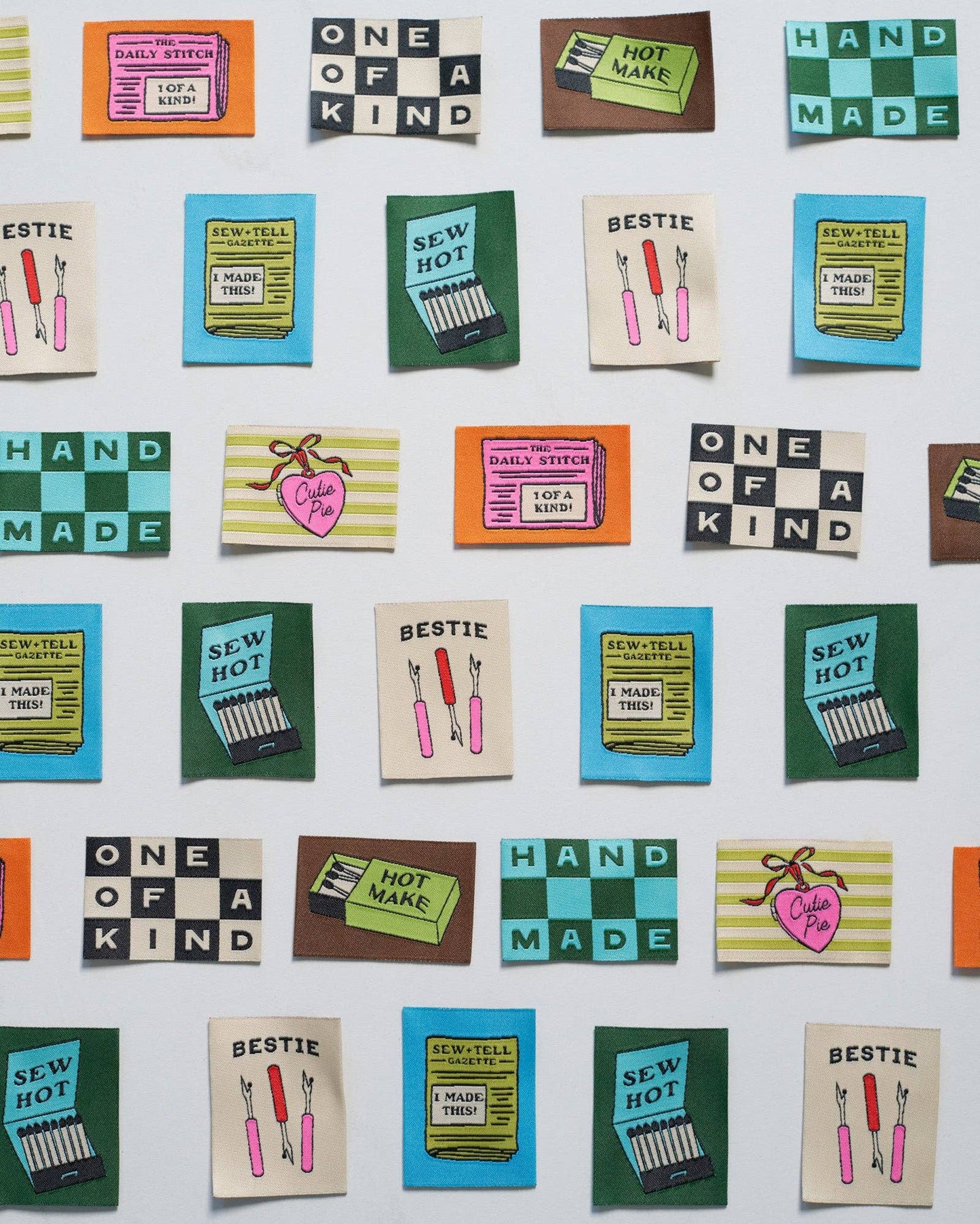 Matchy Matchy One of a Kind Checkerboard Large Garment Labels