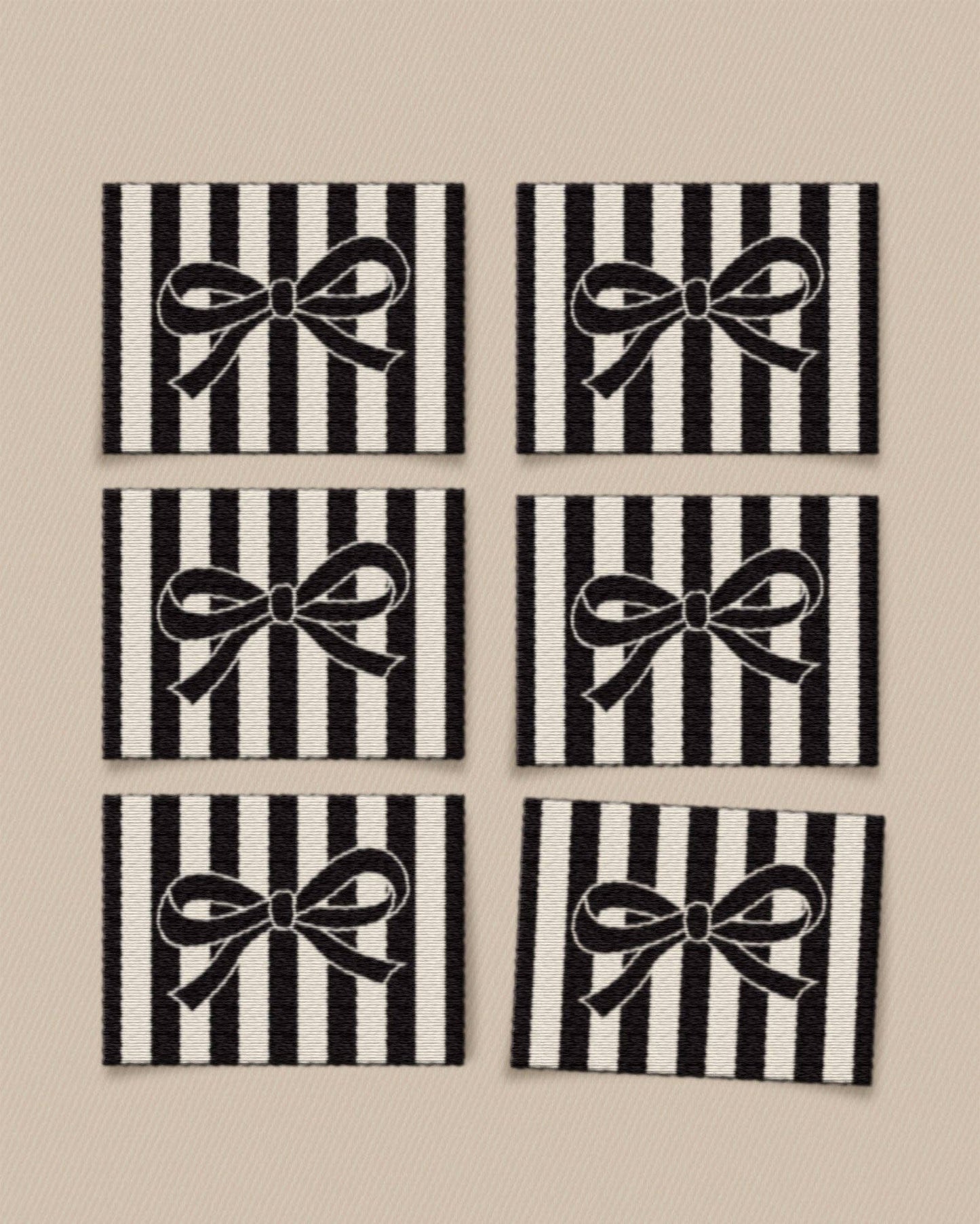 Matchy Matchy Black Bow Large Garment Labels