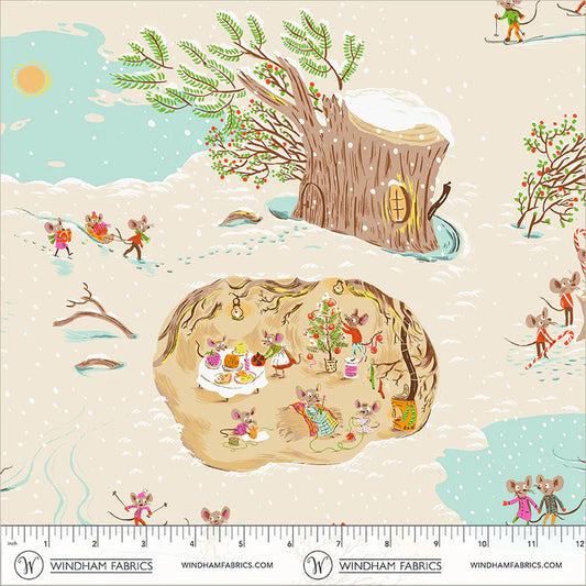 PREORDER Heather Ross Favorites Christmas Mice in Cream