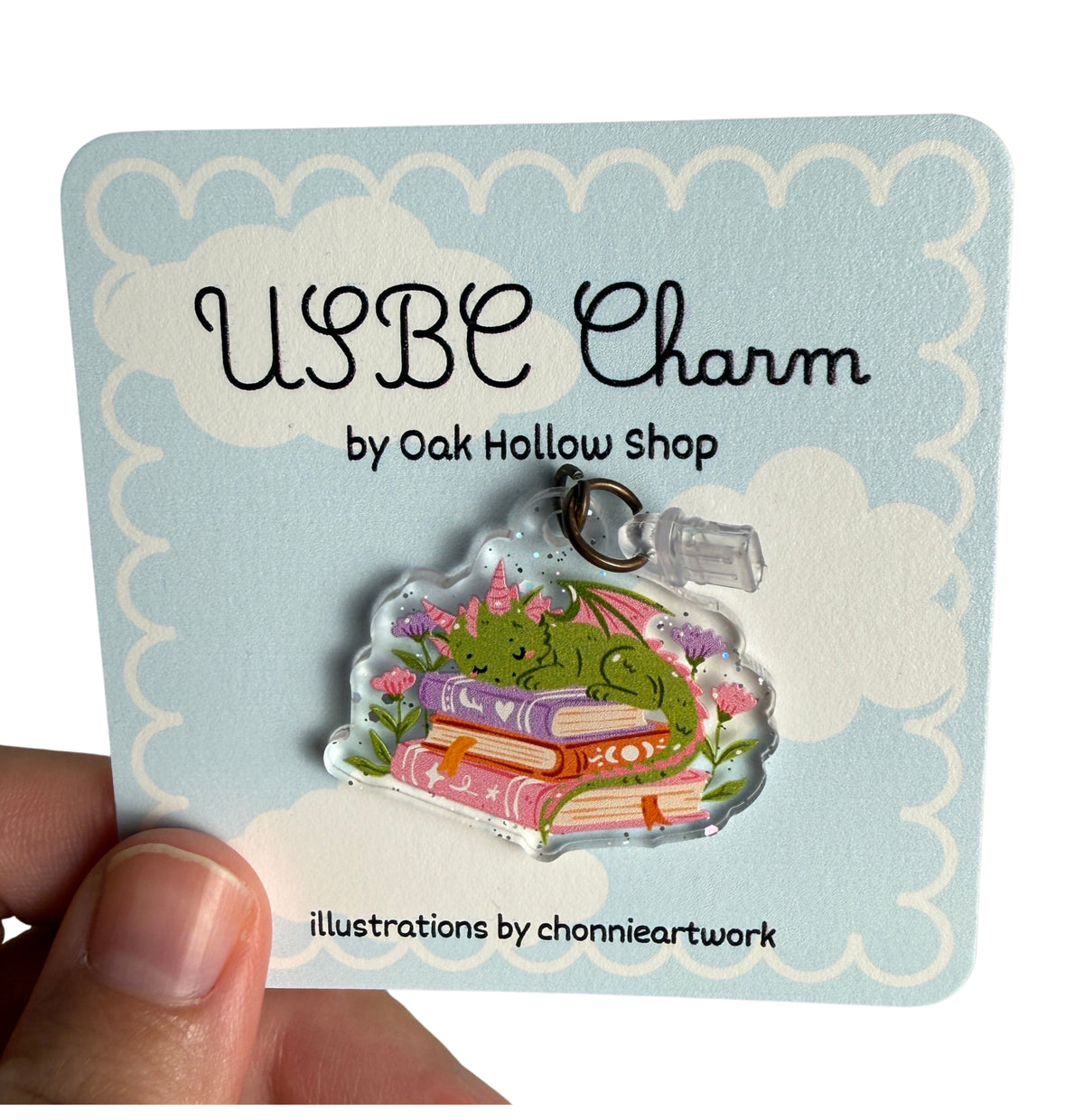 Green Book Dragon USB-C Charm