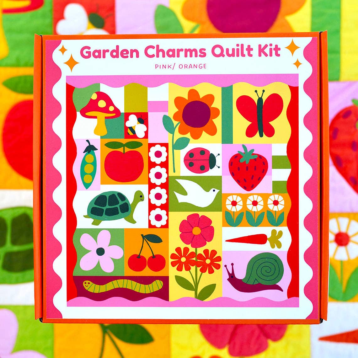 With Love by Kristy Garden Charms Quilt Kit - Pink/ Green