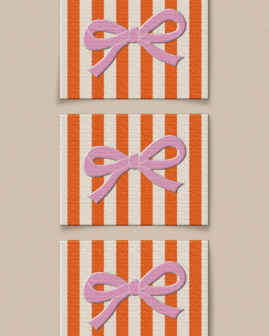 Matchy Matchy Pink Bow Large Garment Labels