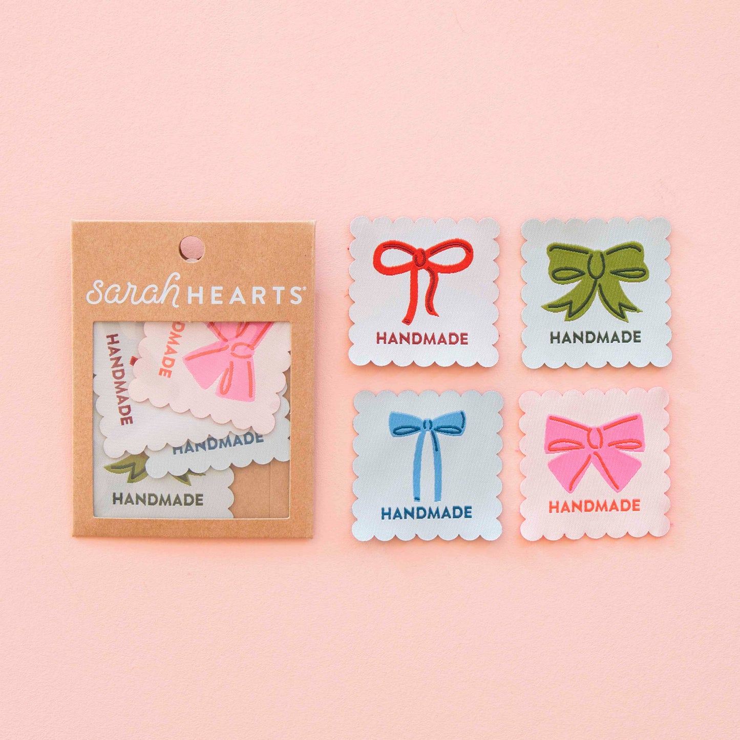 Bows Handmade Multipack Large Woven Labels