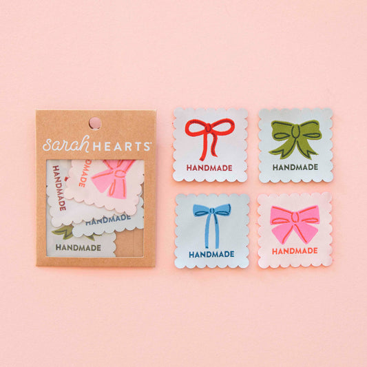 Bows Handmade Multipack Large Woven Labels