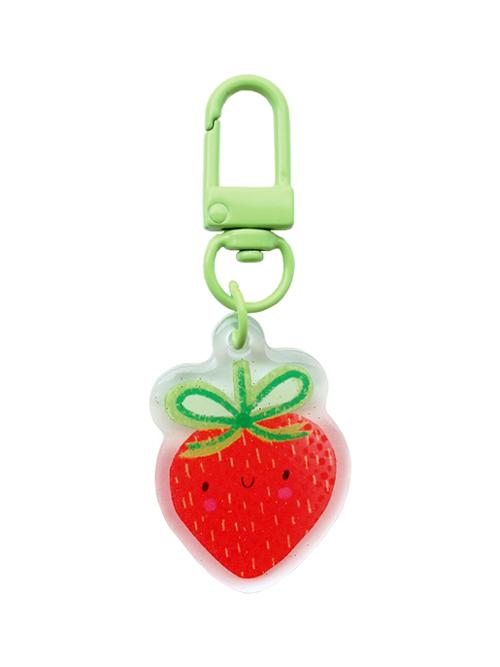 Zipper Glitter Charm Strawberry