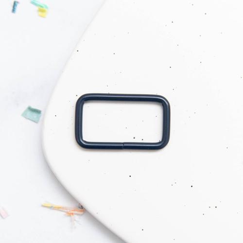 Rectangle Ring in Navy- 1.5"