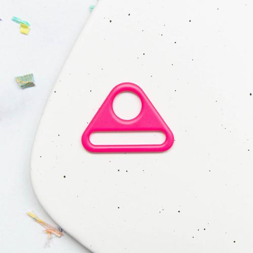 Triangle Ring in Hot Pink- 1.5"
