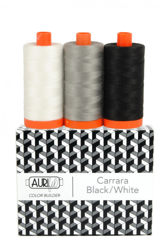 Aurifil Color Builder - Carrara Black/White
