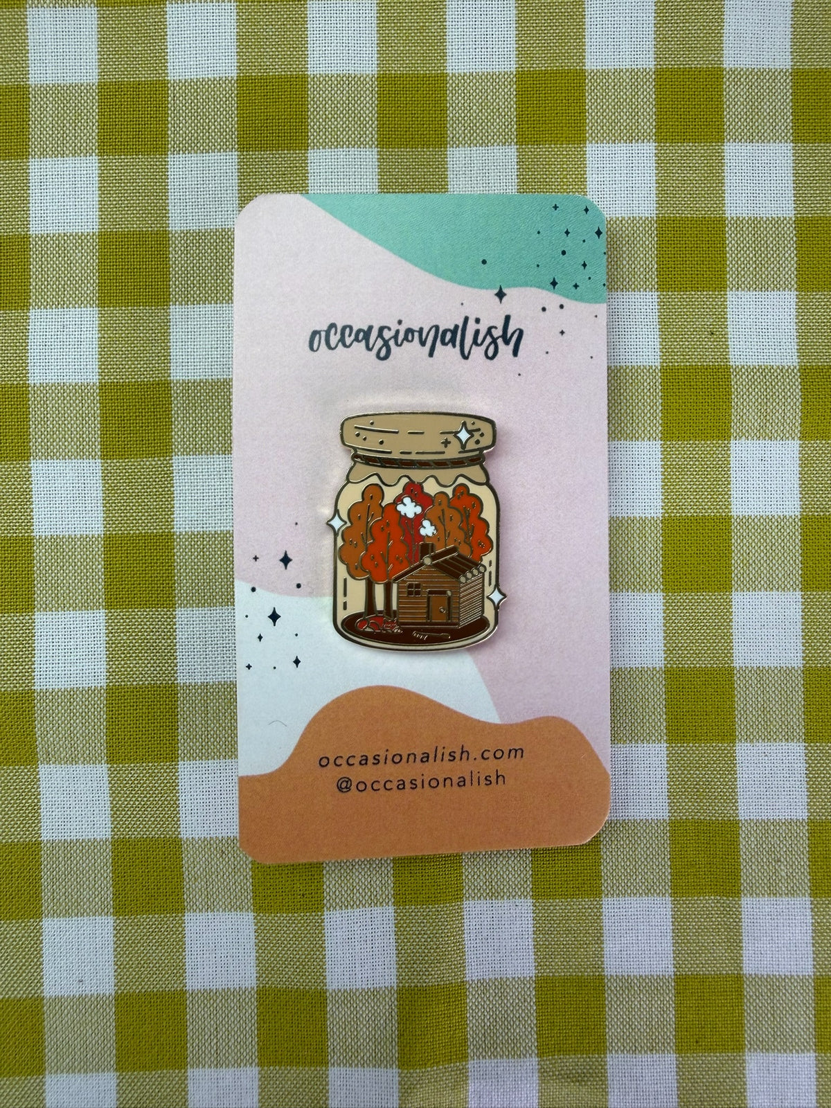 Occasionalish Jar of Autumn Enamel Pin