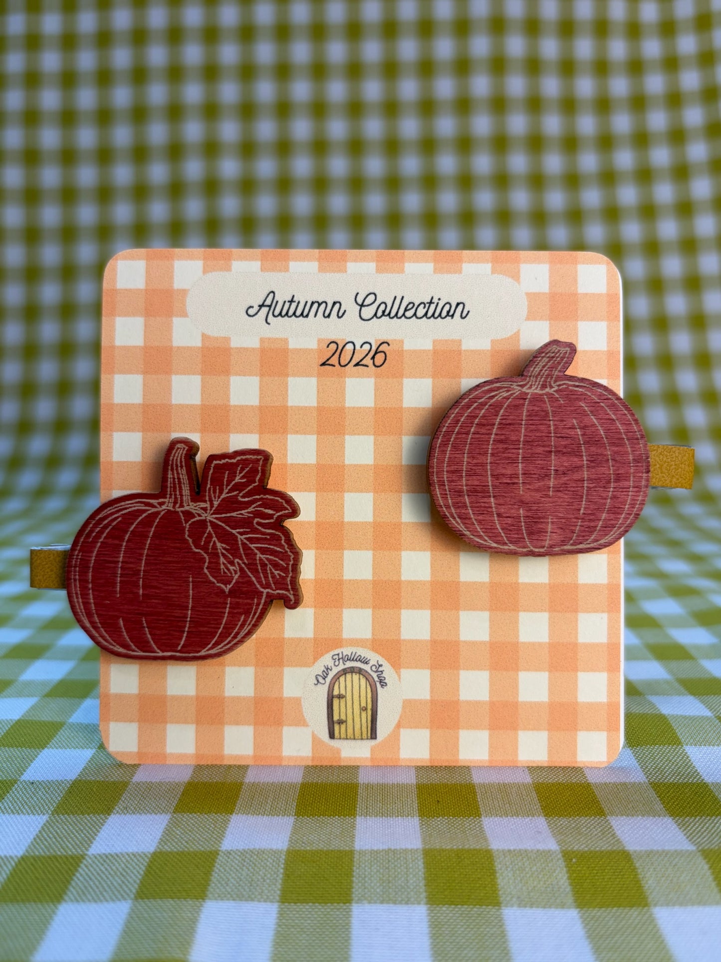 Oak Hollow Hair Clip: Pumpkin Patch
