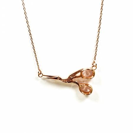 Stork Scissor Necklace