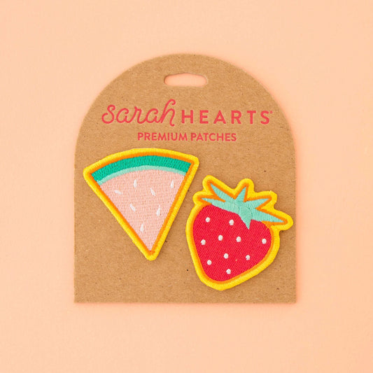 Watermelon & Strawberry Embroidery Patch