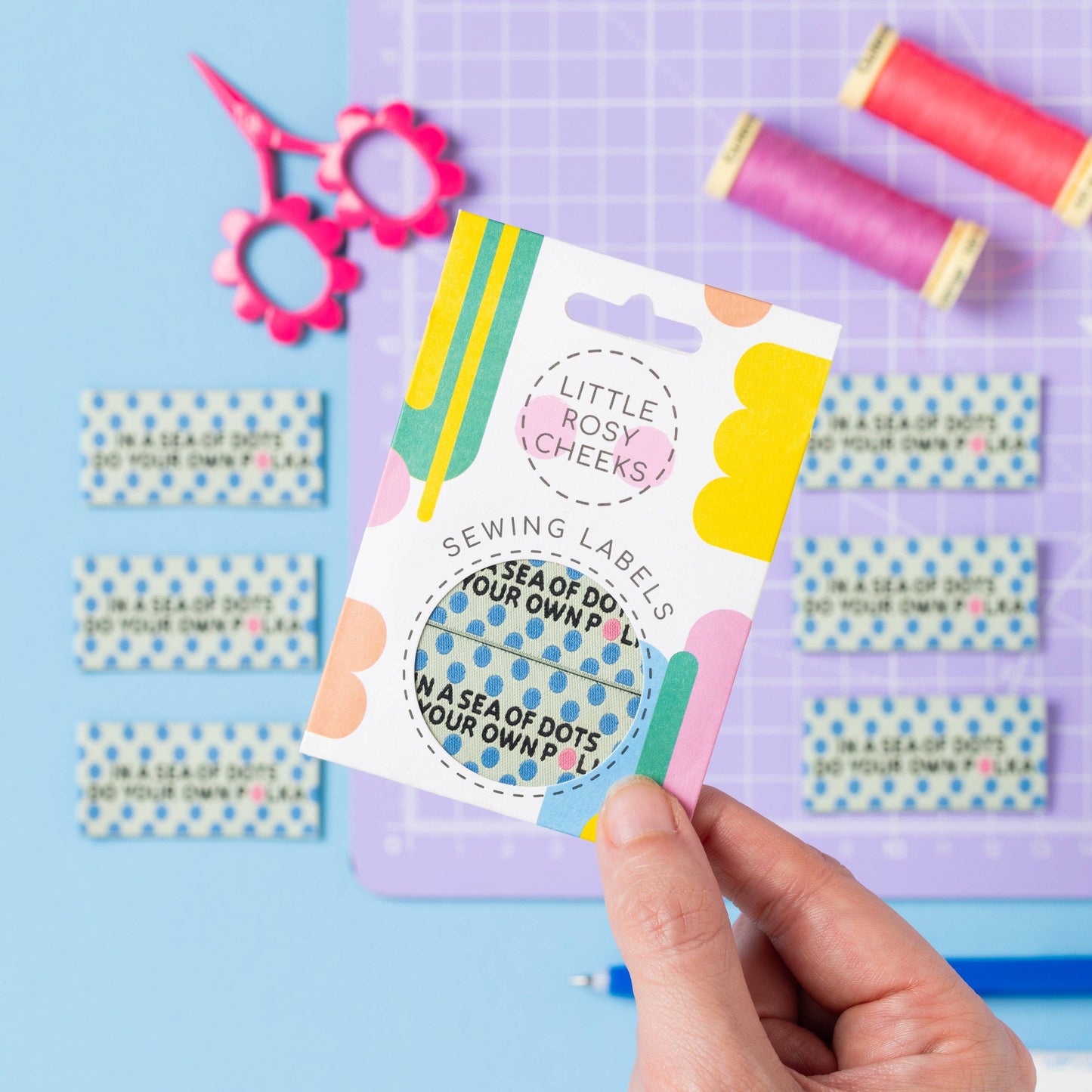 Little Rosy Cheeks- Sea of Dots Labels