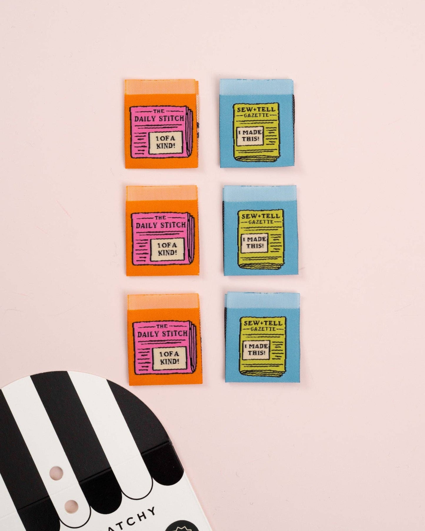 Matchy Matchy Newspaper Square Garment Labels