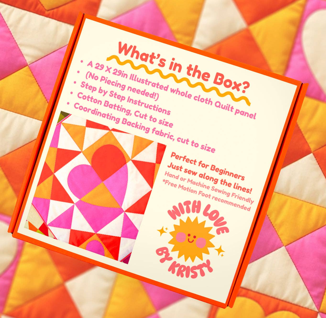 With Love by Kristy The Color Me Quilt Kit