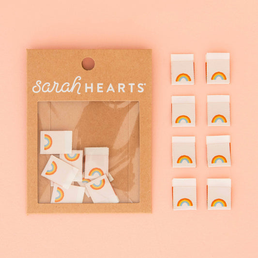 Mini Rainbow Woven Labels