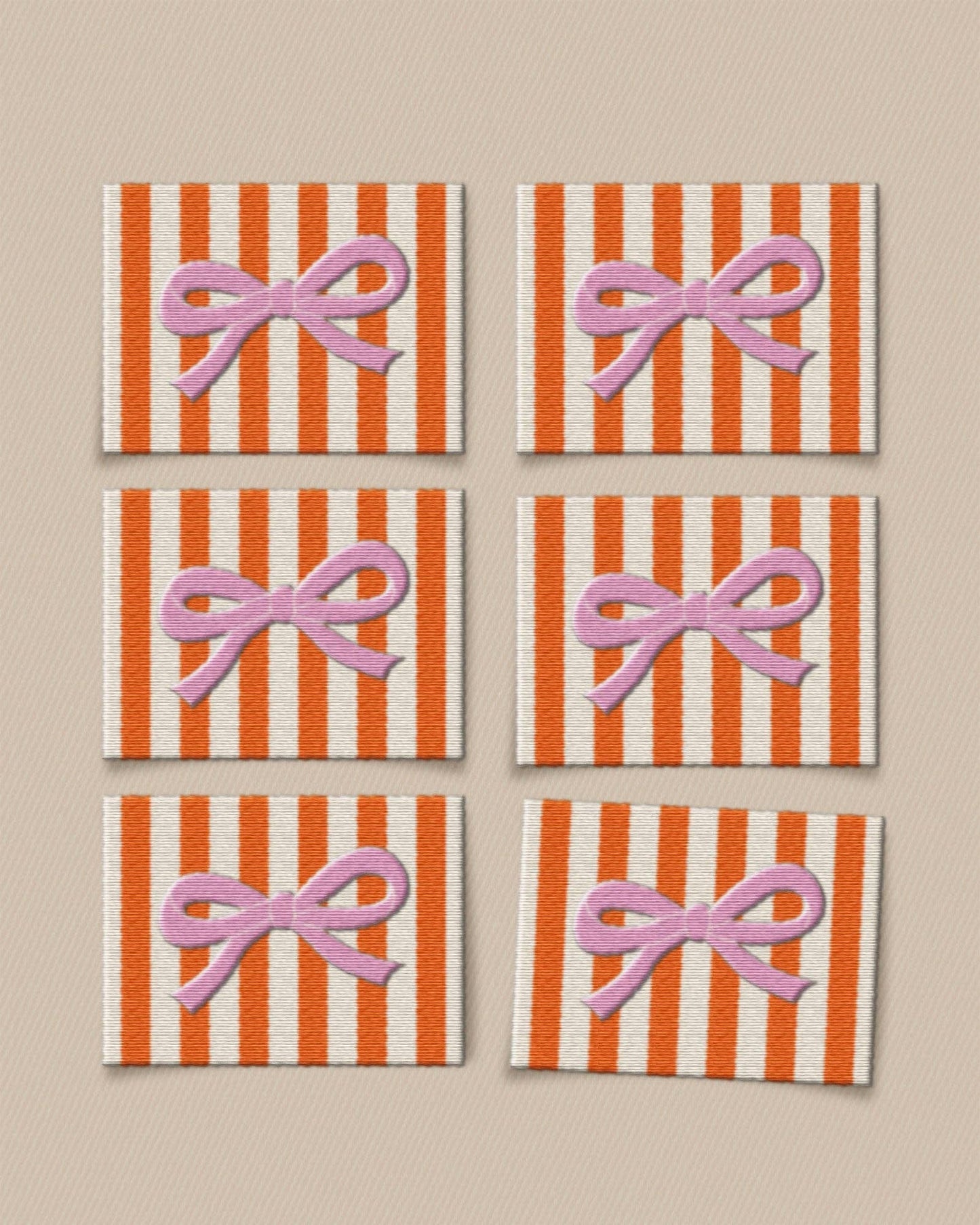 Matchy Matchy Pink Bow Large Garment Labels