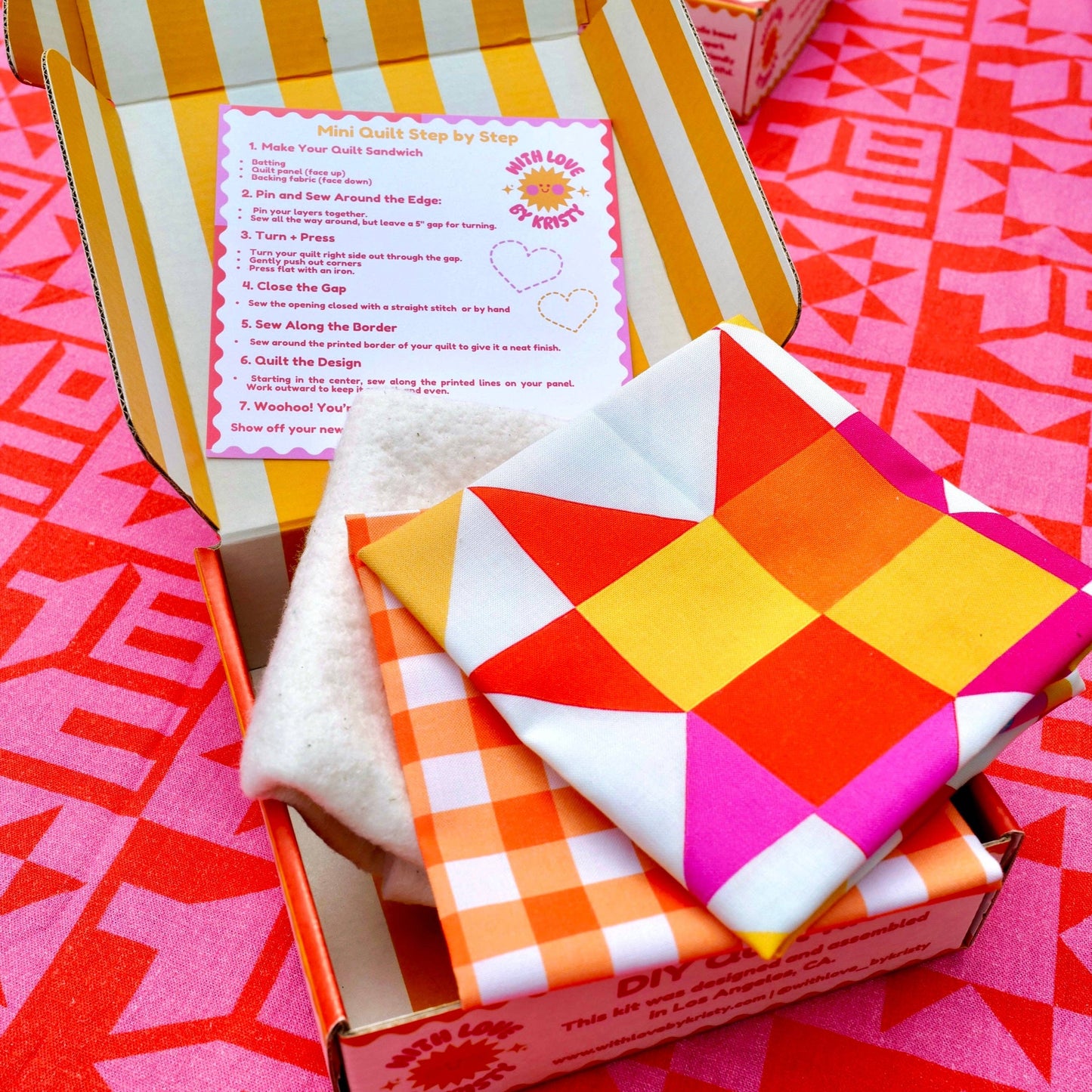 With Love by Kristy Mini Quilt Kits - Pink